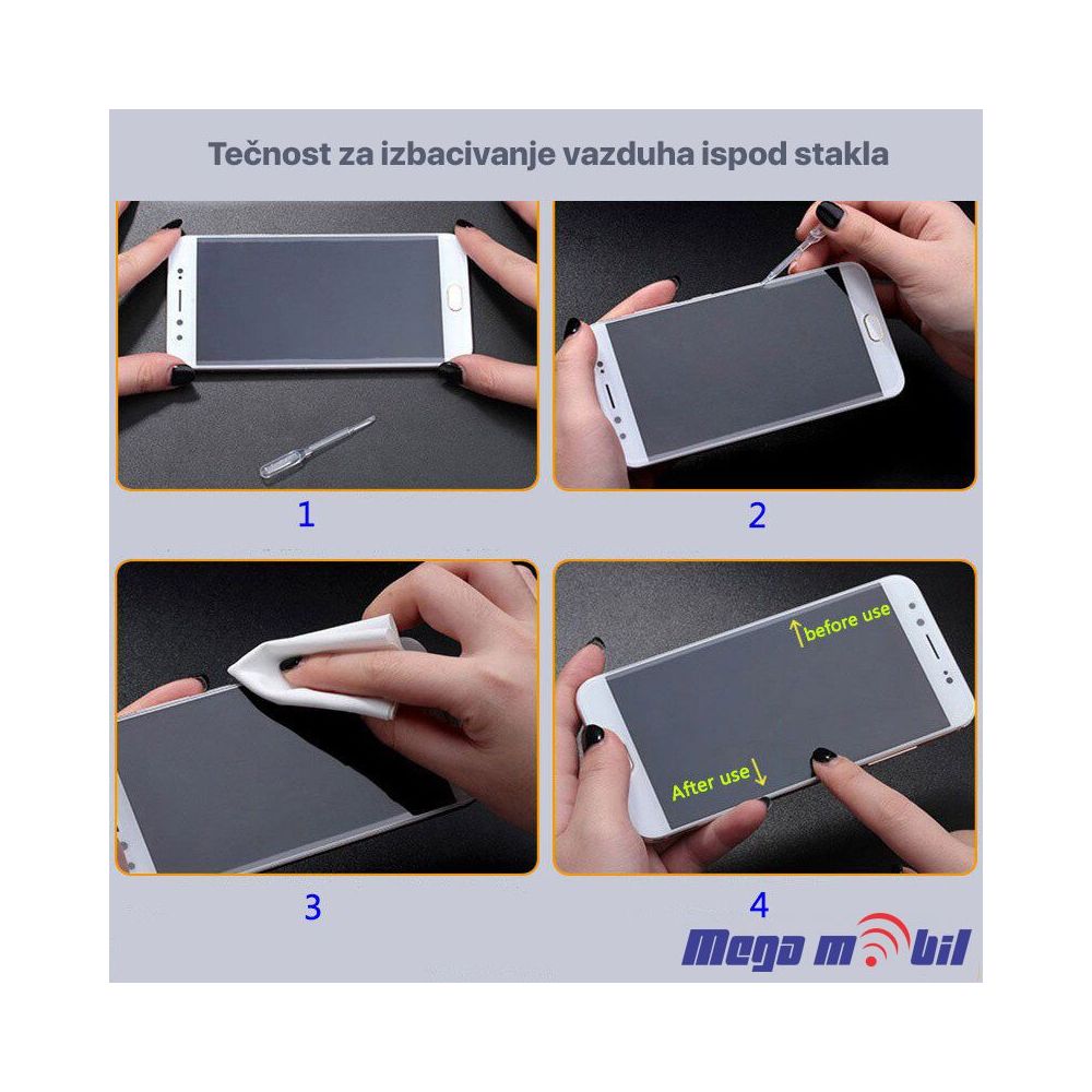 Tecnost za otstranuvanje beli kraevi od tempered glass