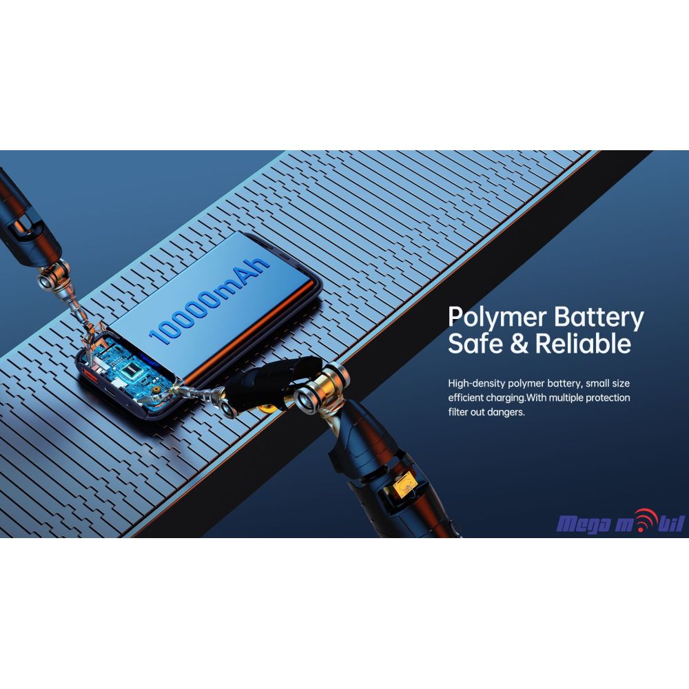 Baterija eksterna 10000mAh REMAX Pinjur RPP-300 FAST+PD white