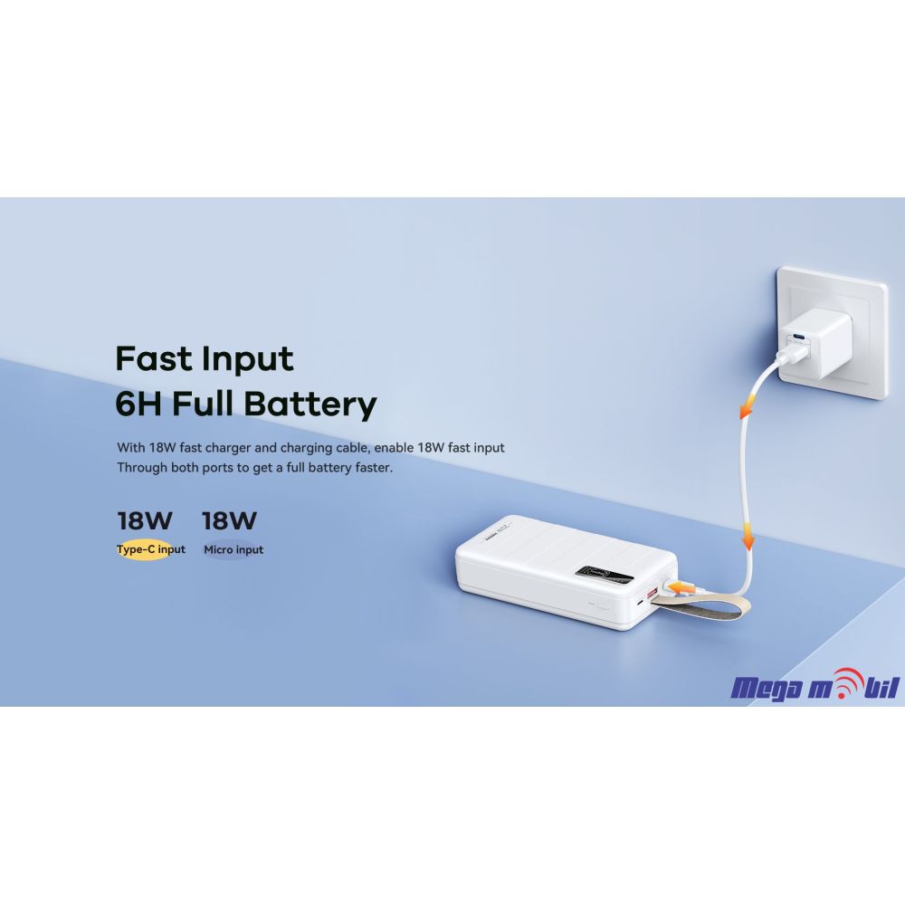 Baterija eksterna 30000mAh REMAX Noah RPP-506 FAST+PD white