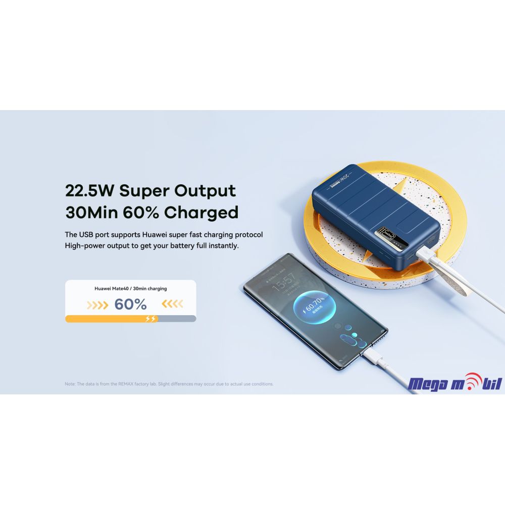 Baterija eksterna 30000mAh REMAX Noah RPP-506 FAST+PD white