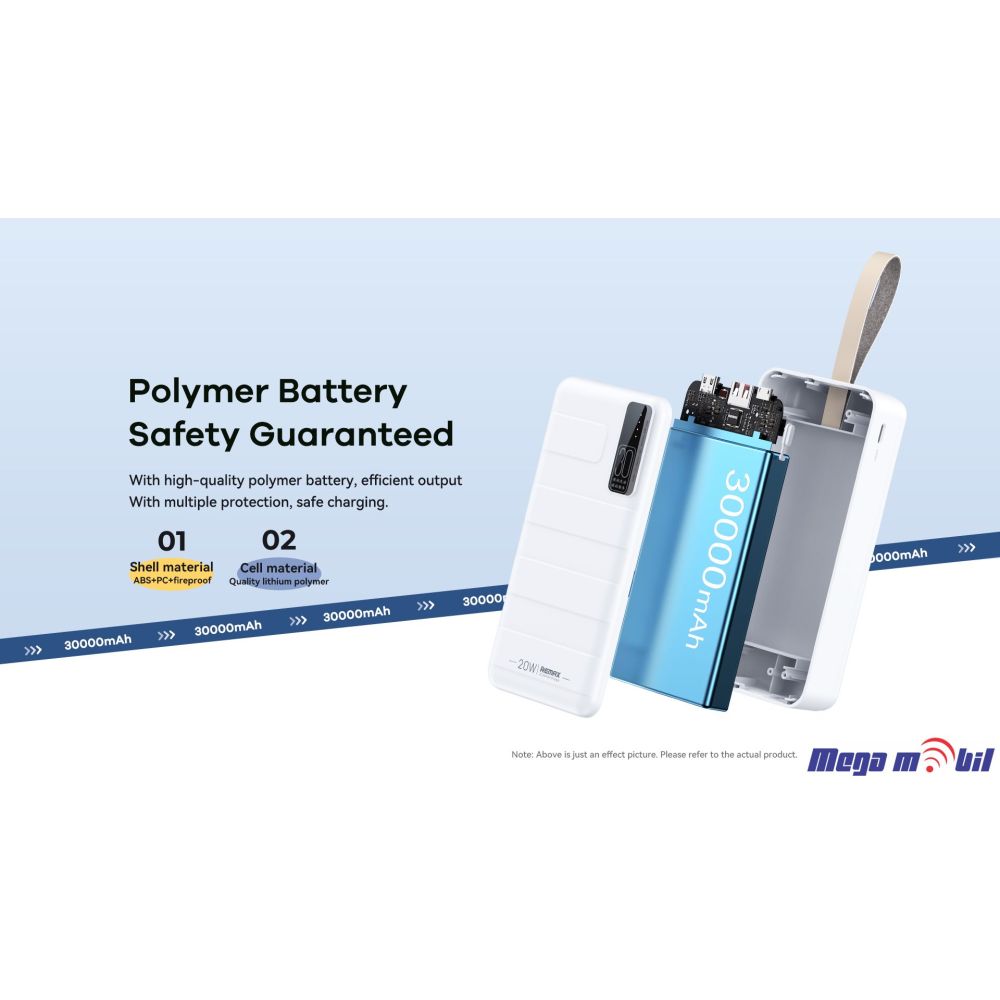 Baterija eksterna 30000mAh REMAX Noah RPP-506 FAST+PD blue