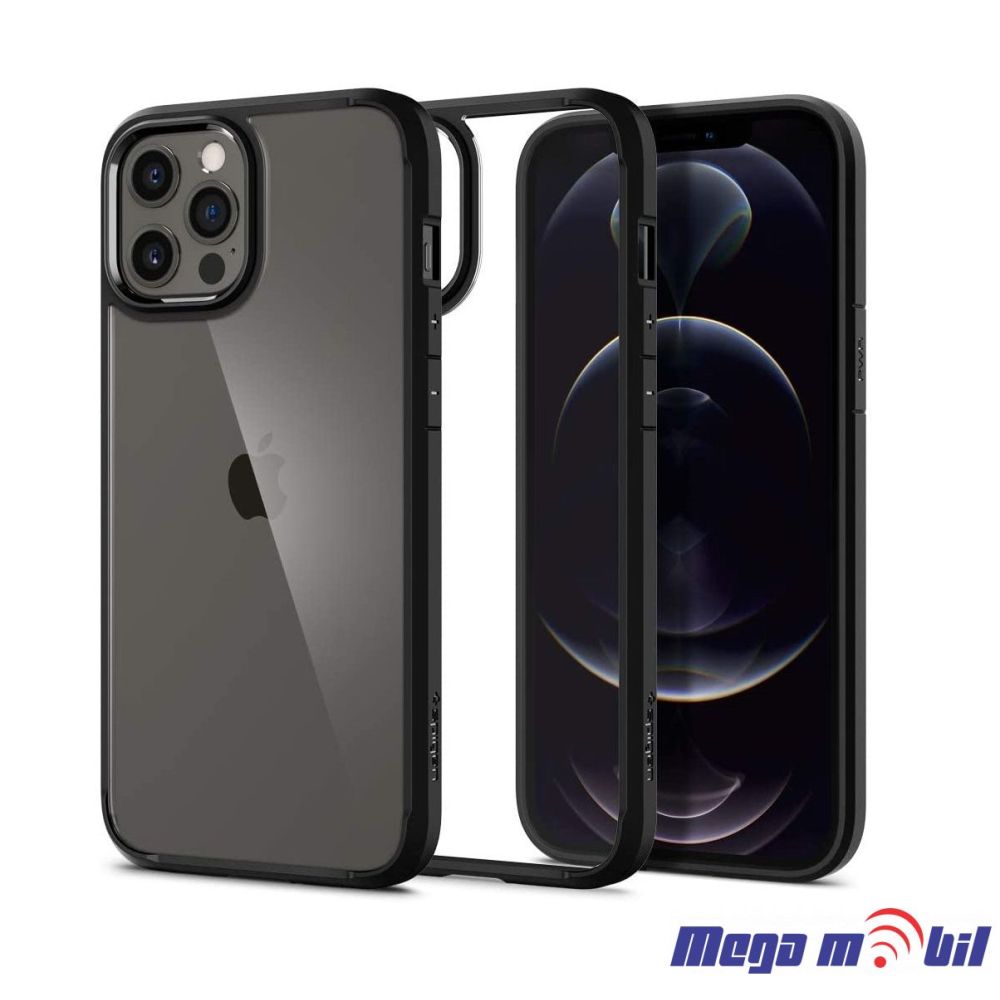 Futrola iPhone 12/ 12 Pro Spigen Ultra Hybrid transparent black