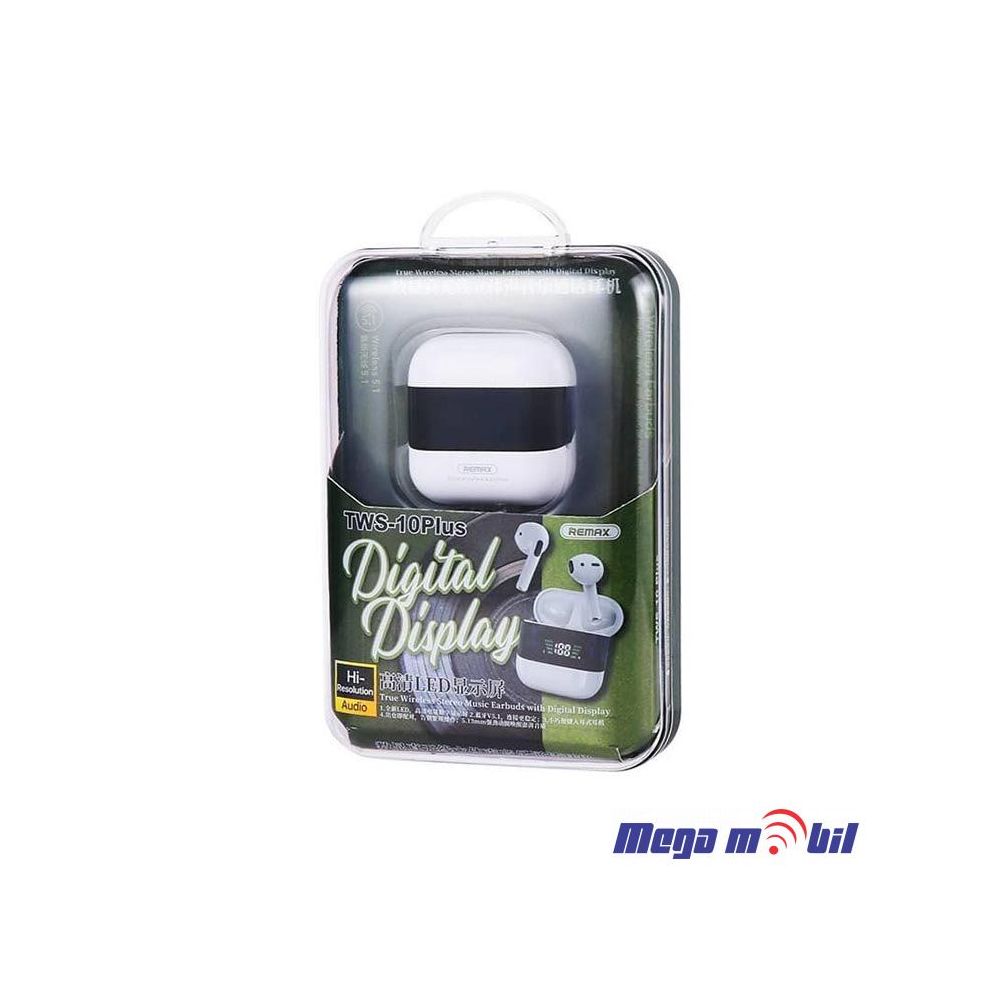 Slusalki Bluetooth REMAX TWS-10 Plus white