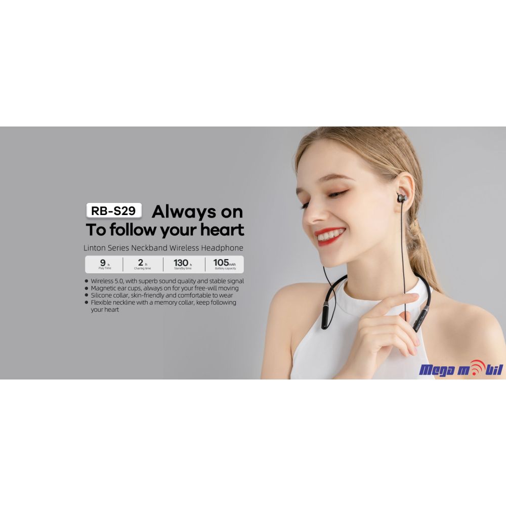 Slusalki Bluetooth REMAX RB-S29 white