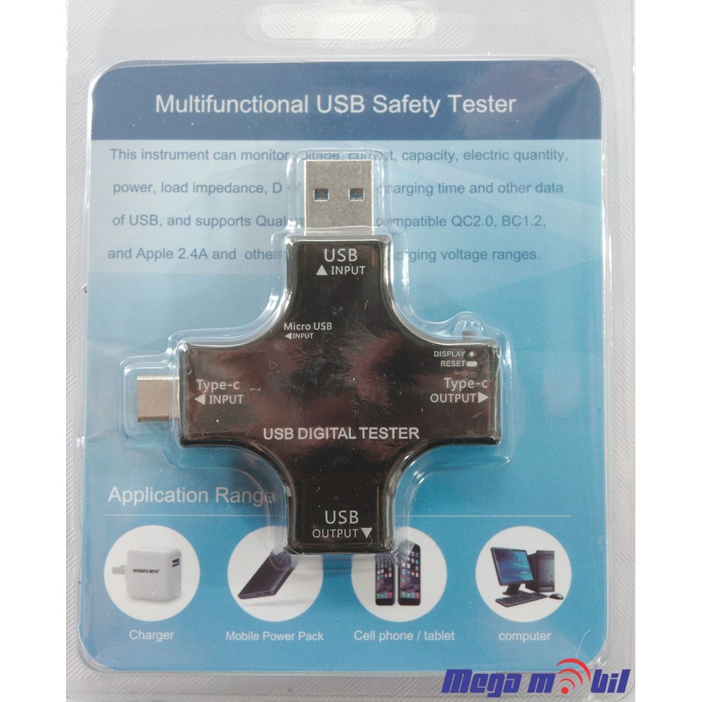 Tester J7-C USB/ TypeC/ Micro PD V/A/W