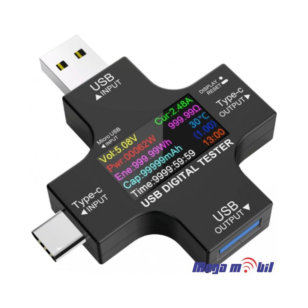 Tester J7-C USB/ TypeC/ Micro PD V/A/W