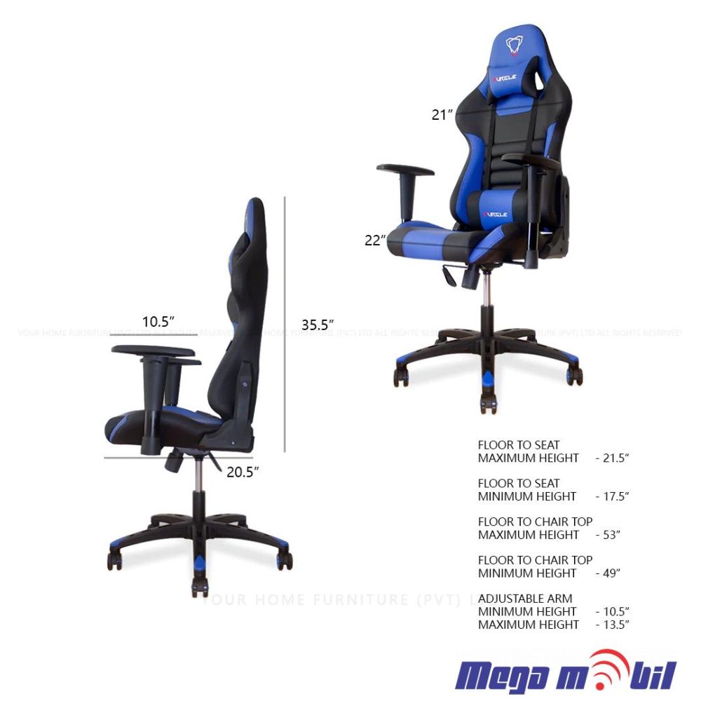 Gaming chair Furgle blue / black
