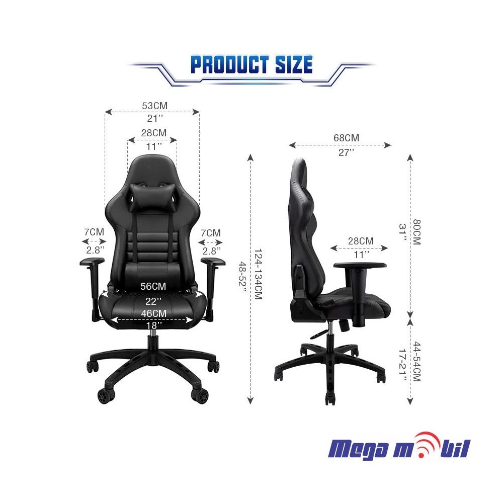 Gaming chair Furgle blue / black