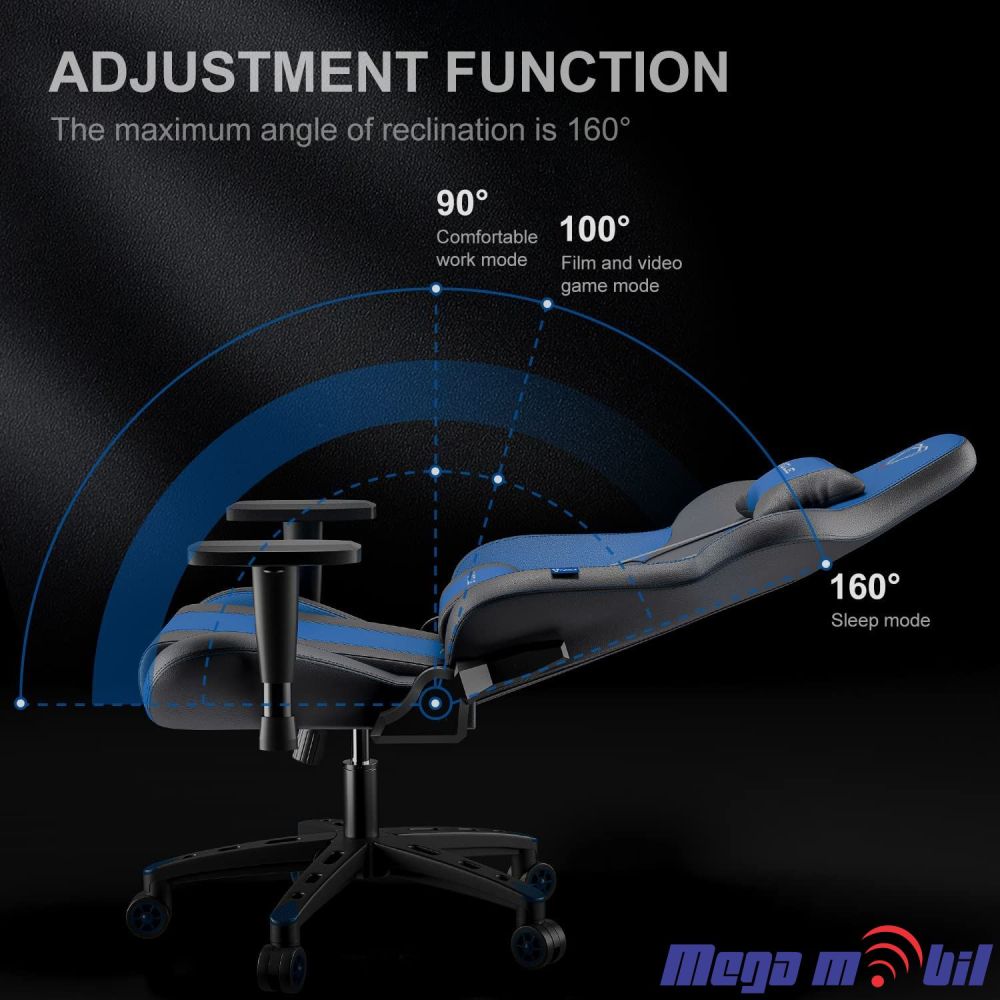 Gaming chair Furgle blue / black