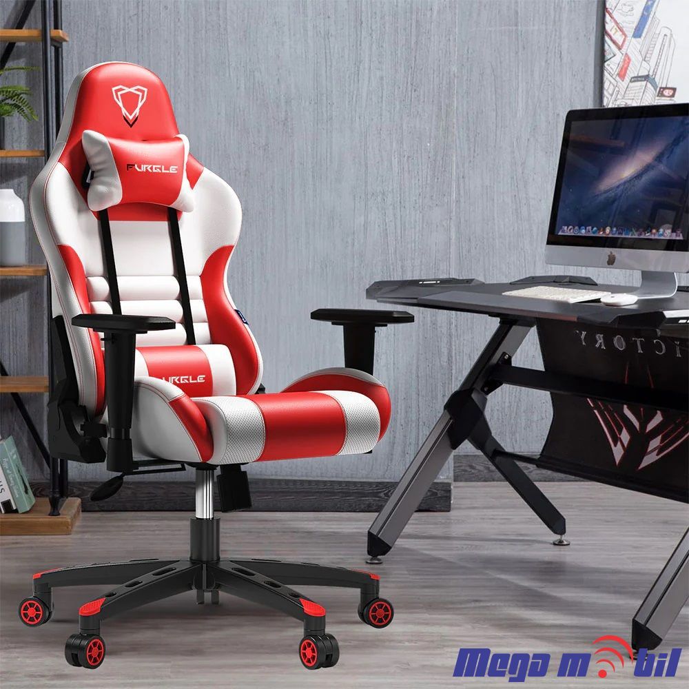 Gaming chair Furgle white / red