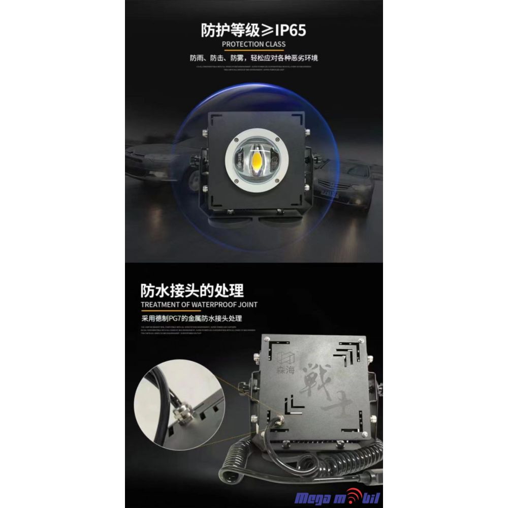 LED reflektor DC12V-24V 60W 4000K.