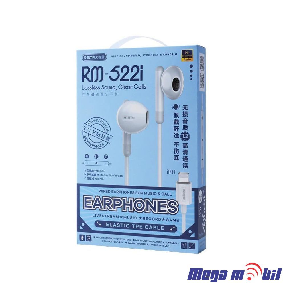 ...Slusalki REMAX iPhone RM-522i white