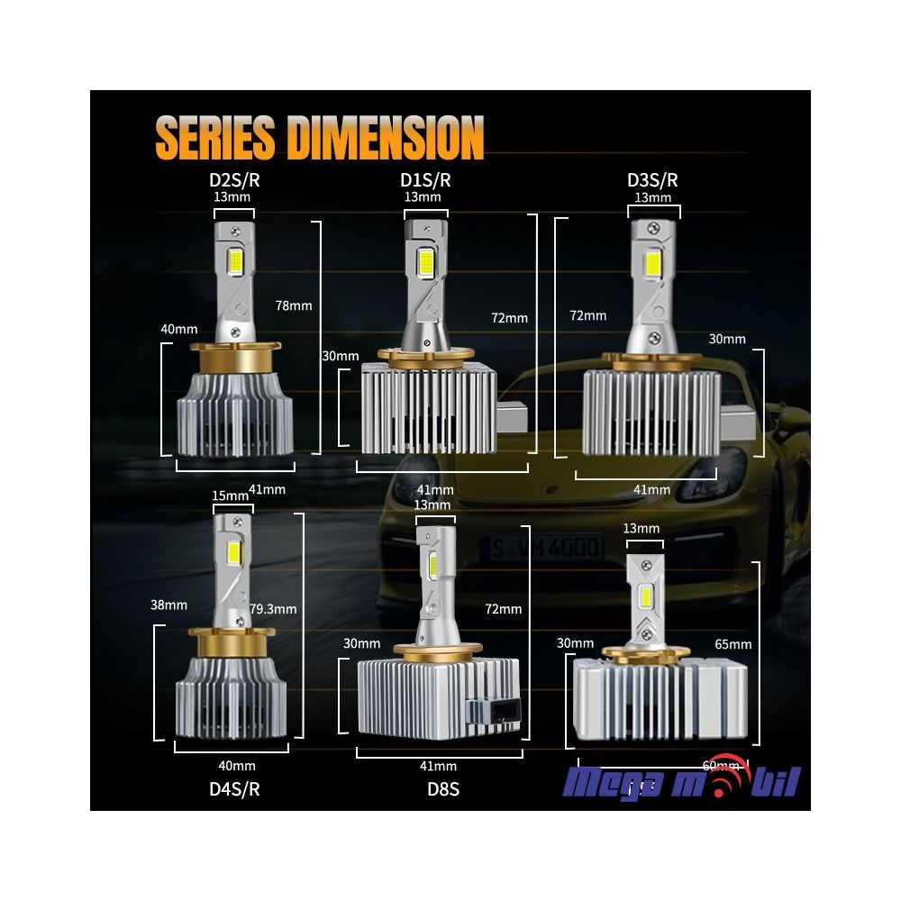 LED HEADLIGHT X6 D1S/D1R 35W 6000K CANBUS