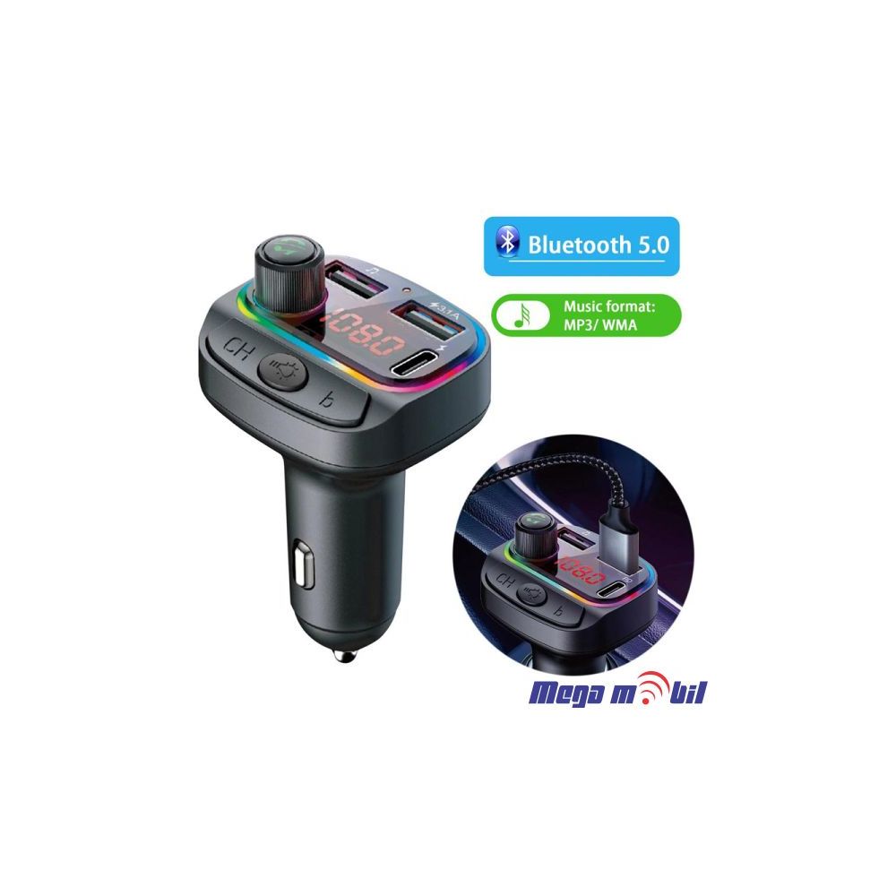 FM transmiter Bluetooth MP3 car charger PD C14
