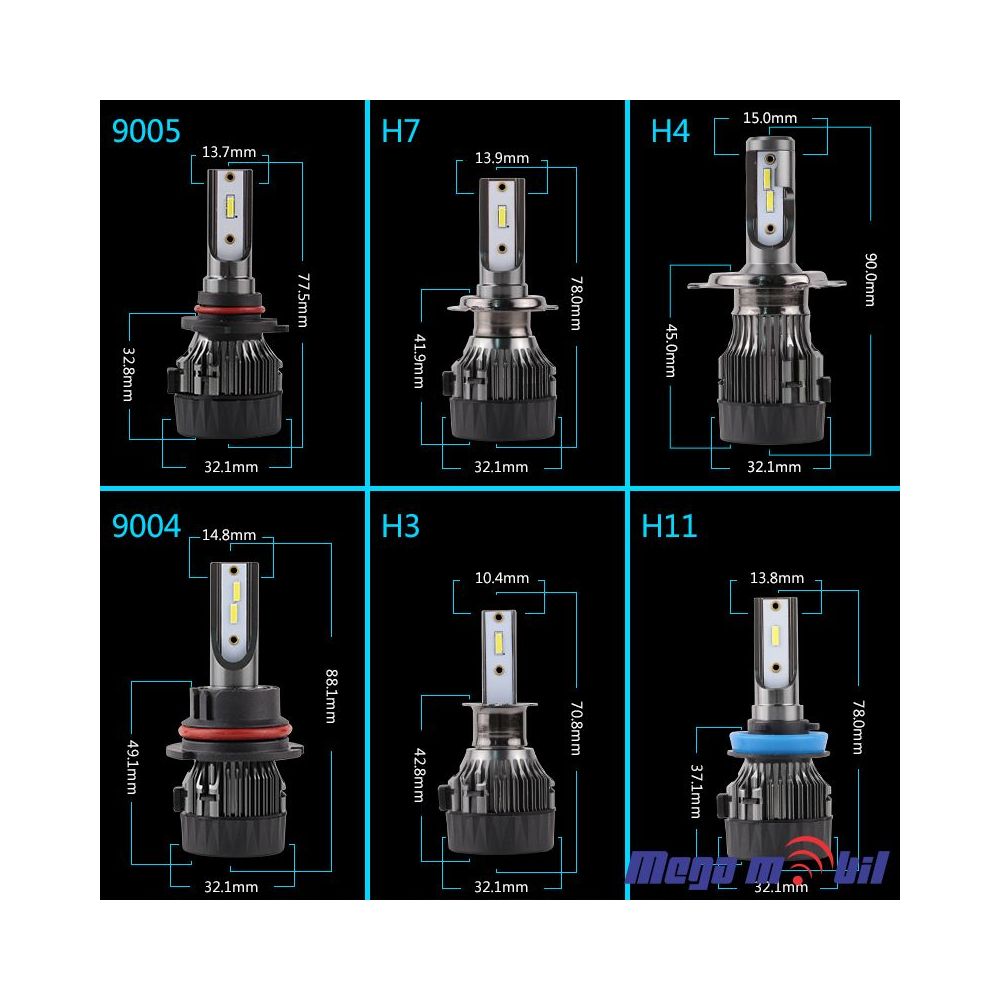LED HEADLIGHT Car/Truck 9V-48V H7 45W 6000K CANBUS