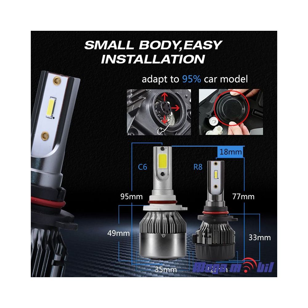 LED HEADLIGHT Car/Truck 9V-48V H7 45W 6000K CANBUS