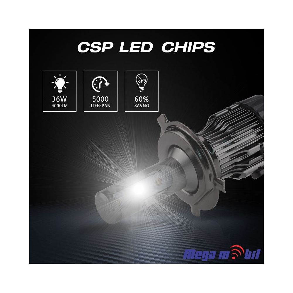 LED HEADLIGHT Car/Truck 9V-48V H4 45W 6000K CANBUS