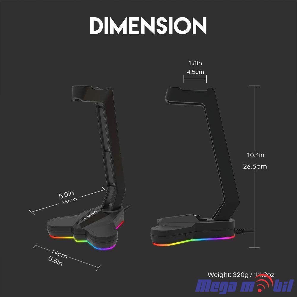 Drzac za slusalki Fantech AC3001s RGB red.