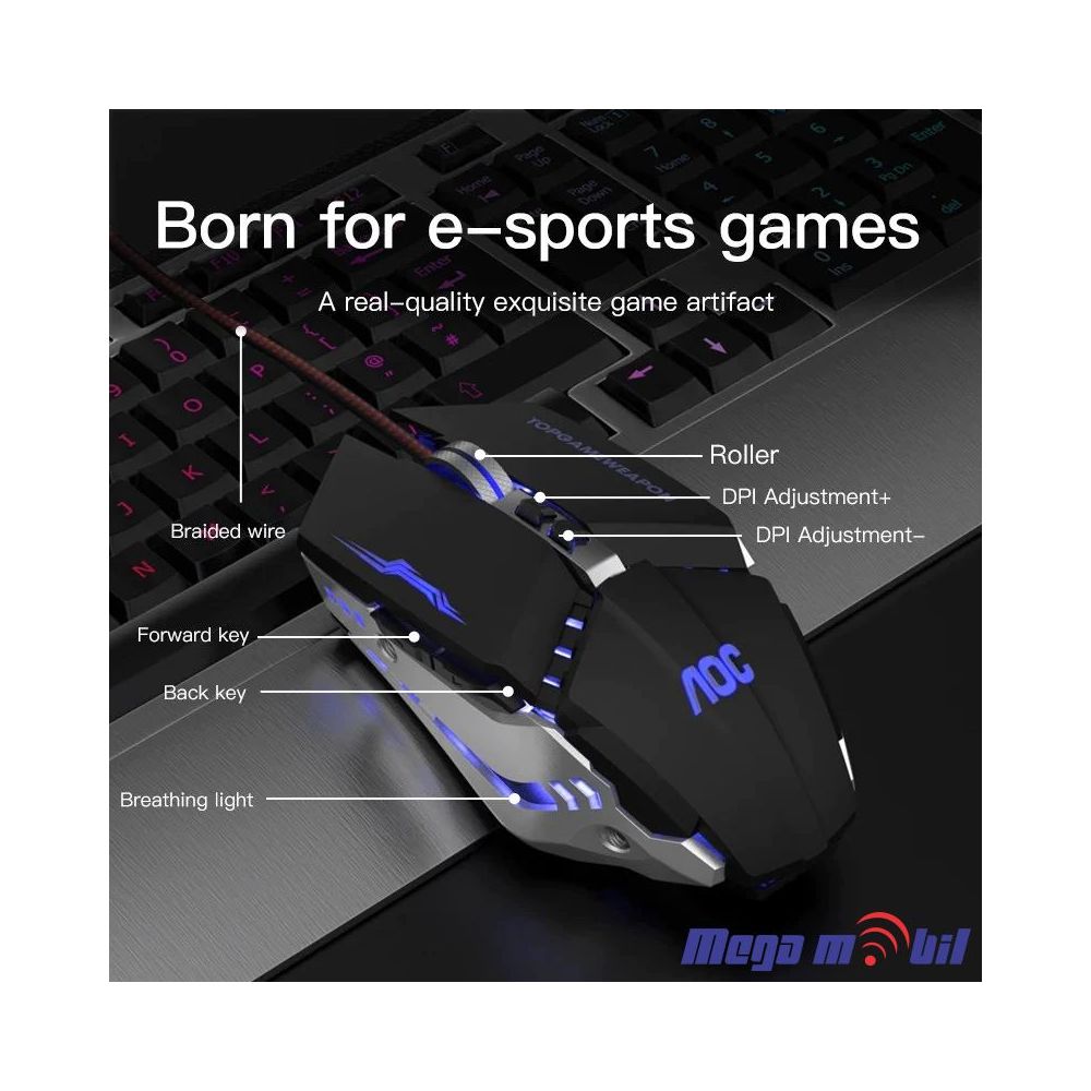 Gluvce AOC GM110 USB Gaming