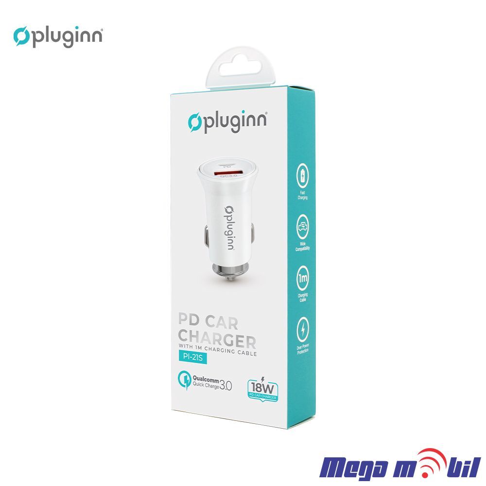 Polnac 12V/24V Type C Pluginn PI-21S, PD 20W, QC 3.0 18W white