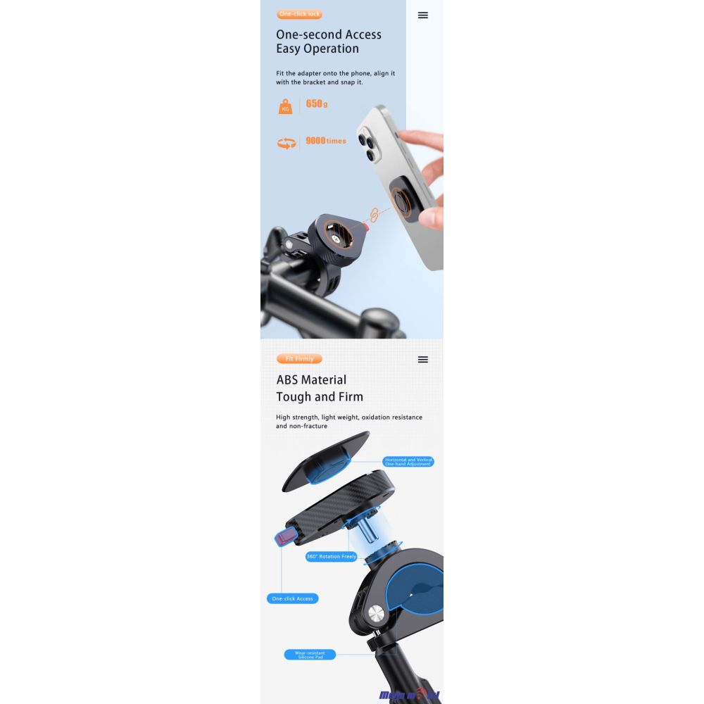 Drzac za velosiped i trotinet RTPH-006 black
