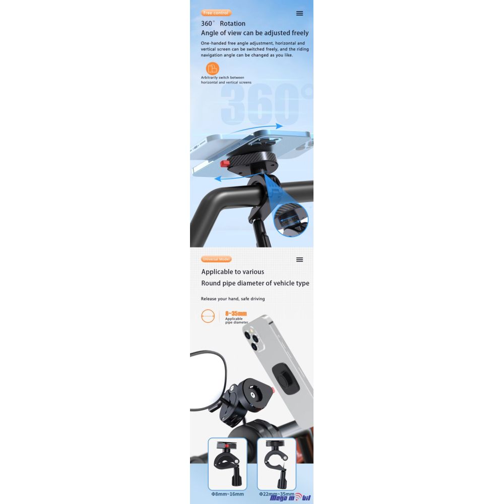 Drzac za velosiped i trotinet RTPH-006 black