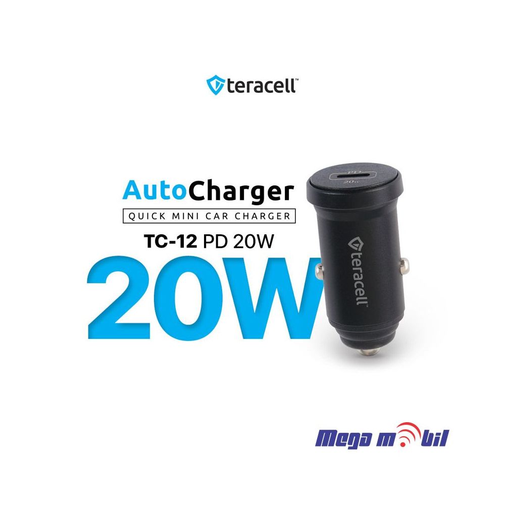 Polnac 12V/24V Type C Teracell Evolution TC-12 PD 20W black.