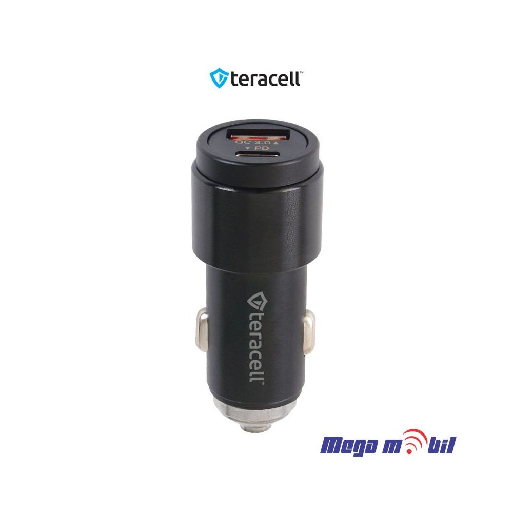 Polnac 12V/24V iPhone Teracell Evolution TC-11 PD 22.5W + USB QC3.0 20W, 45W (total) black