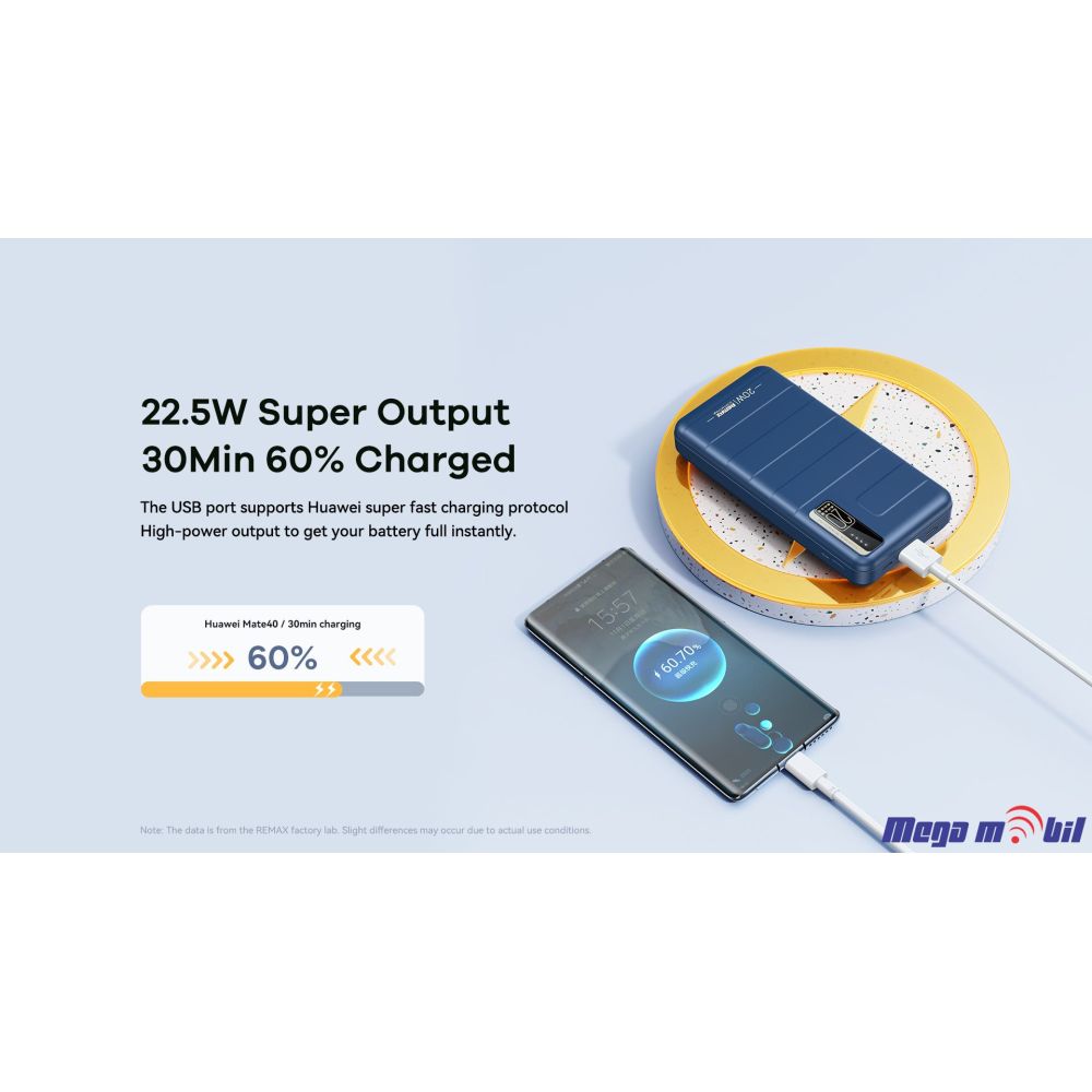 Baterija eksterna 20000mAh REMAX Noah RPP-316 FAST+PD white