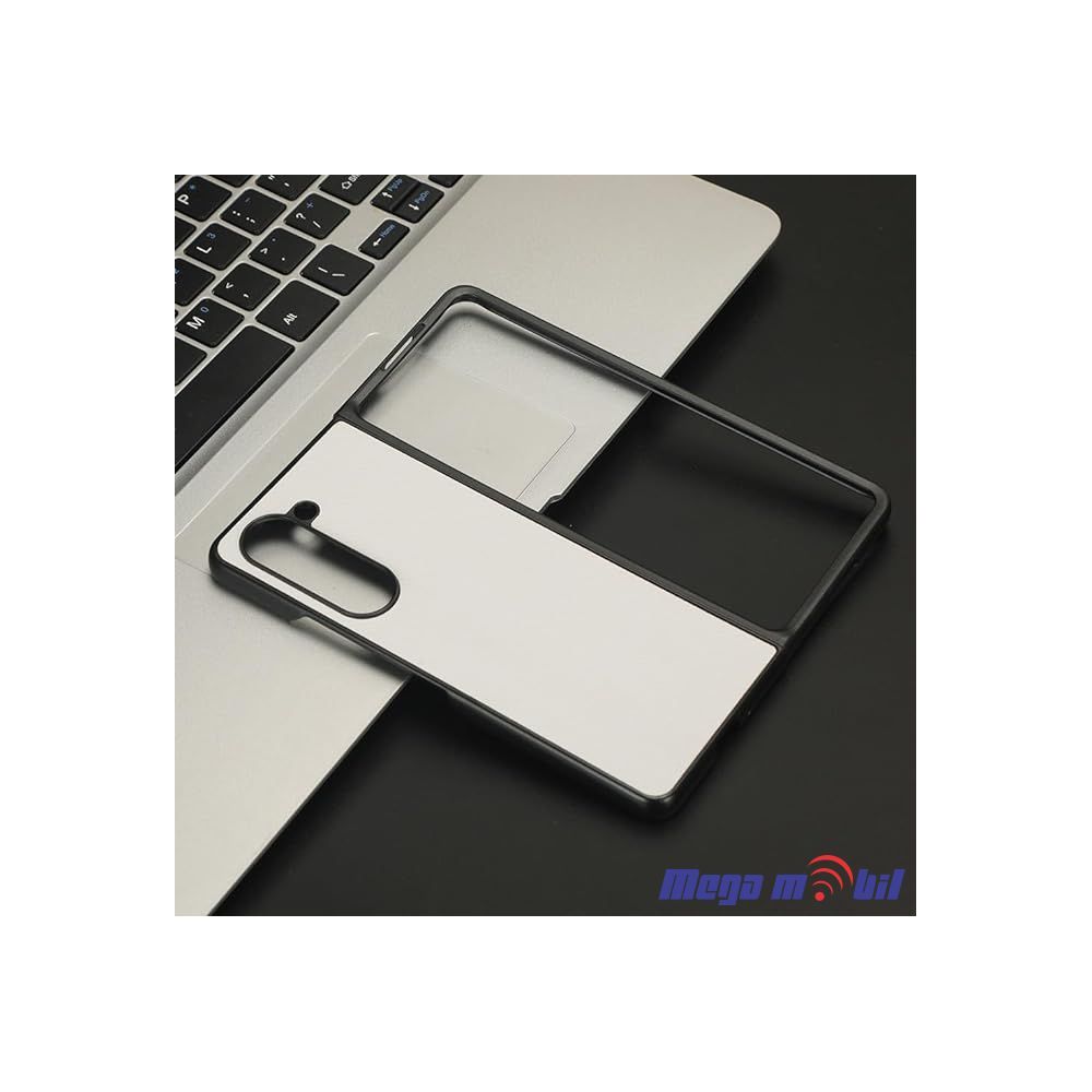 Futrola Samsung Galaxy Z Fold 5 Leather white (predna i zadna)