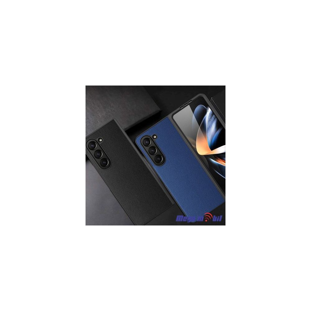 Futrola Samsung Galaxy Z Fold 5 Leather blue (predna i zadna)
