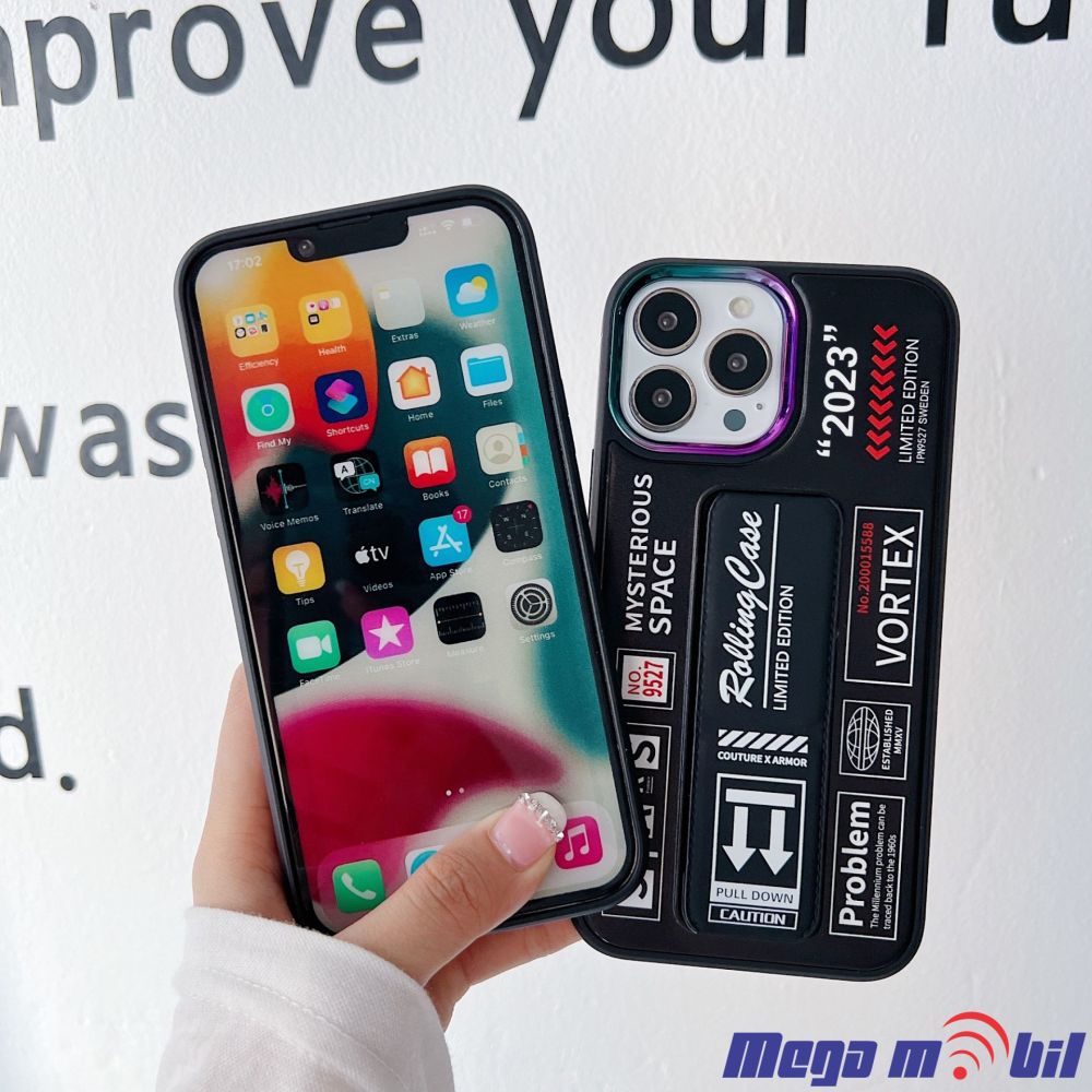 Futrola iPhone 13 Pro Max Silicone Stand black.