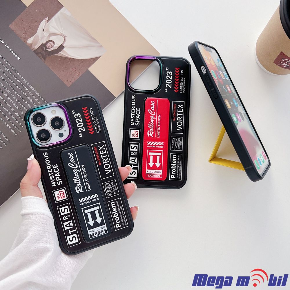 Futrola iPhone 13 Pro Max Silicone Stand red.