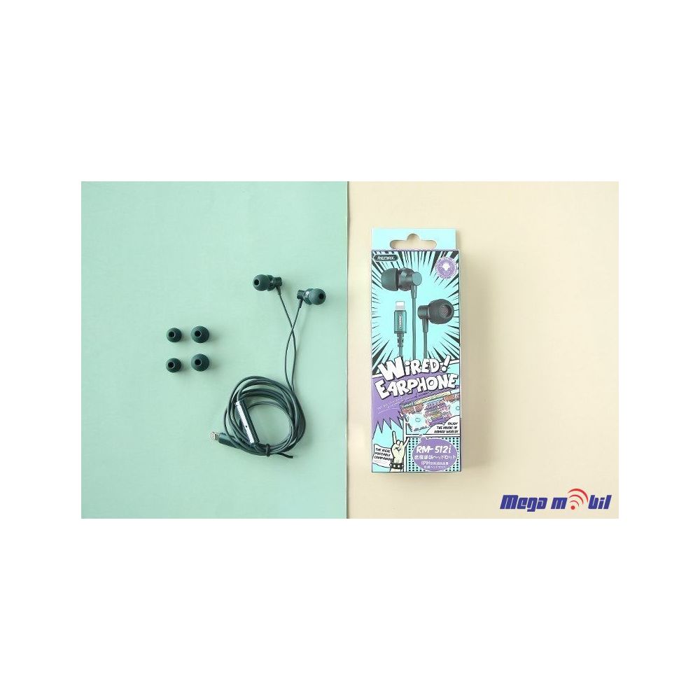 Slusalki REMAX iPhone RM-512i grey
