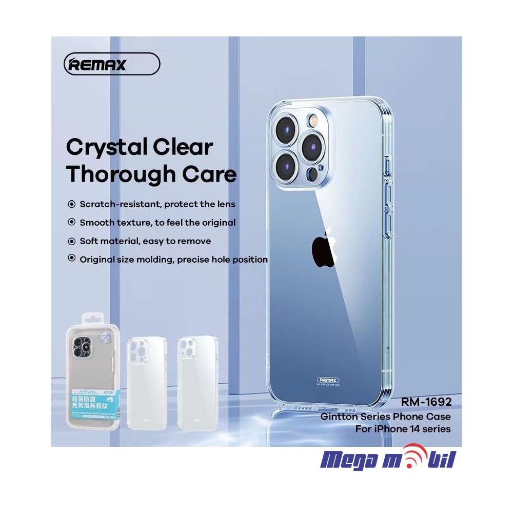 Futrola iPhone 15 Pro Remax Gintton RM-1692 transparent