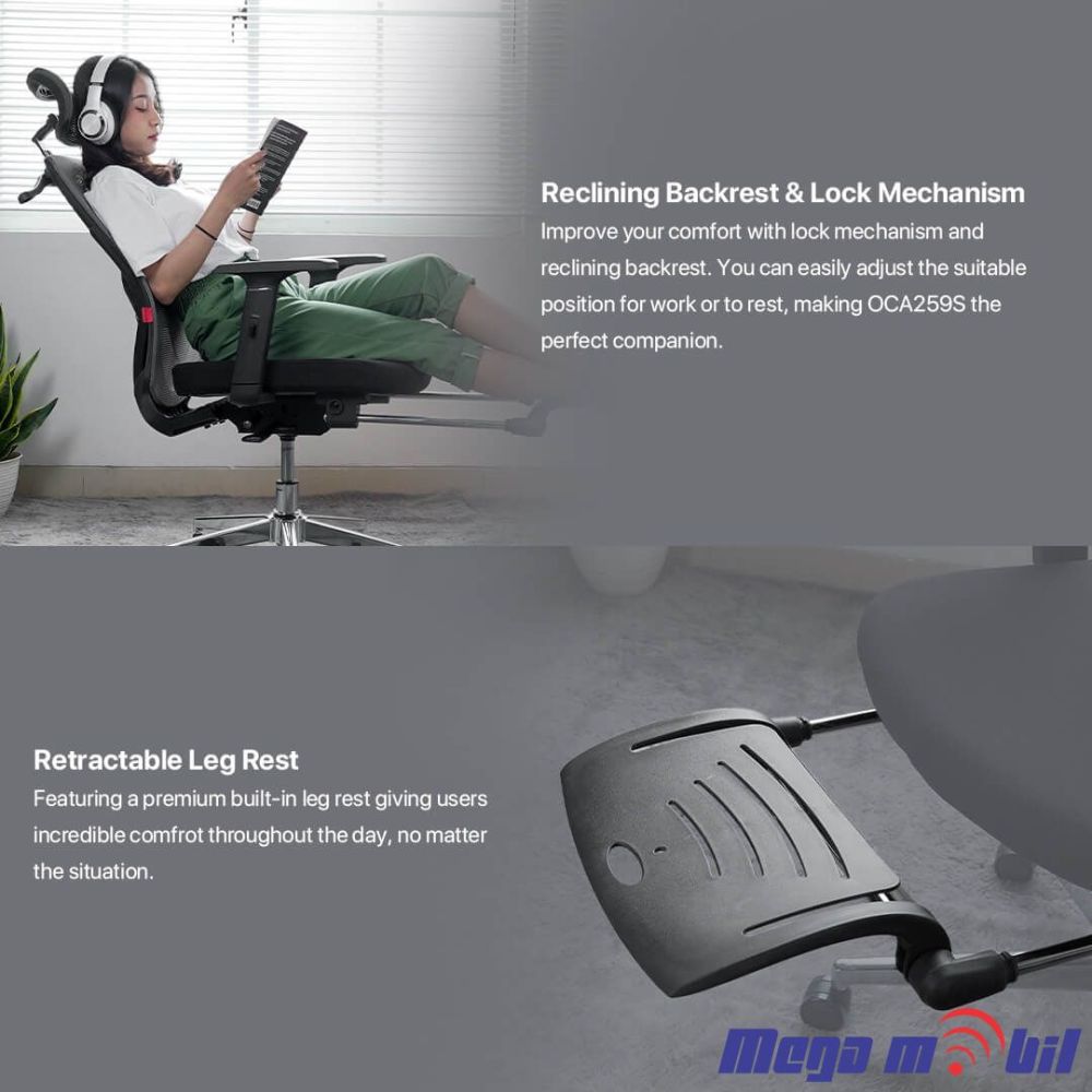 Office chair Fantech OC-A259S black