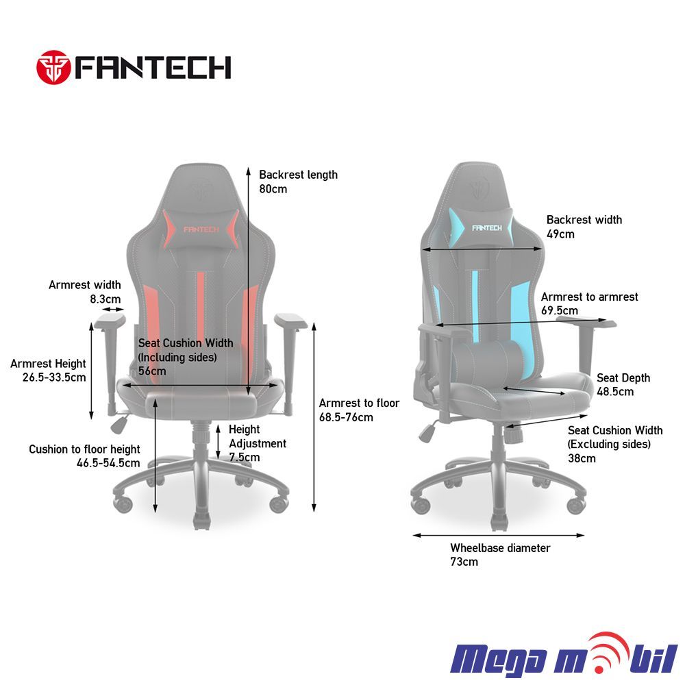 Gaming chair Fantech GC191 Korsi grey