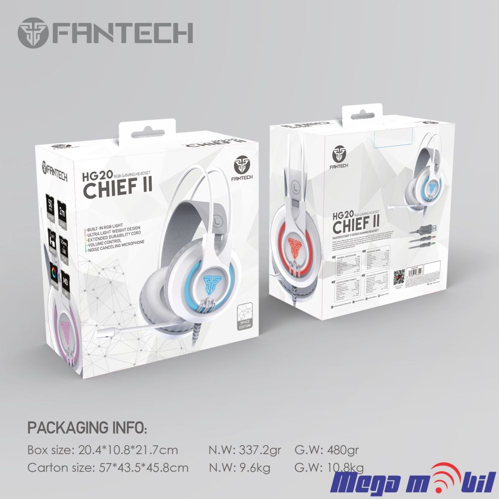 Slusalki Fantech Gaming HG20 CHIEF II white