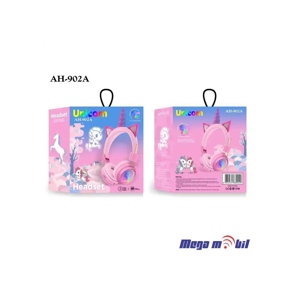Slusalki Bluetooth Unicorn AH-902A pink.