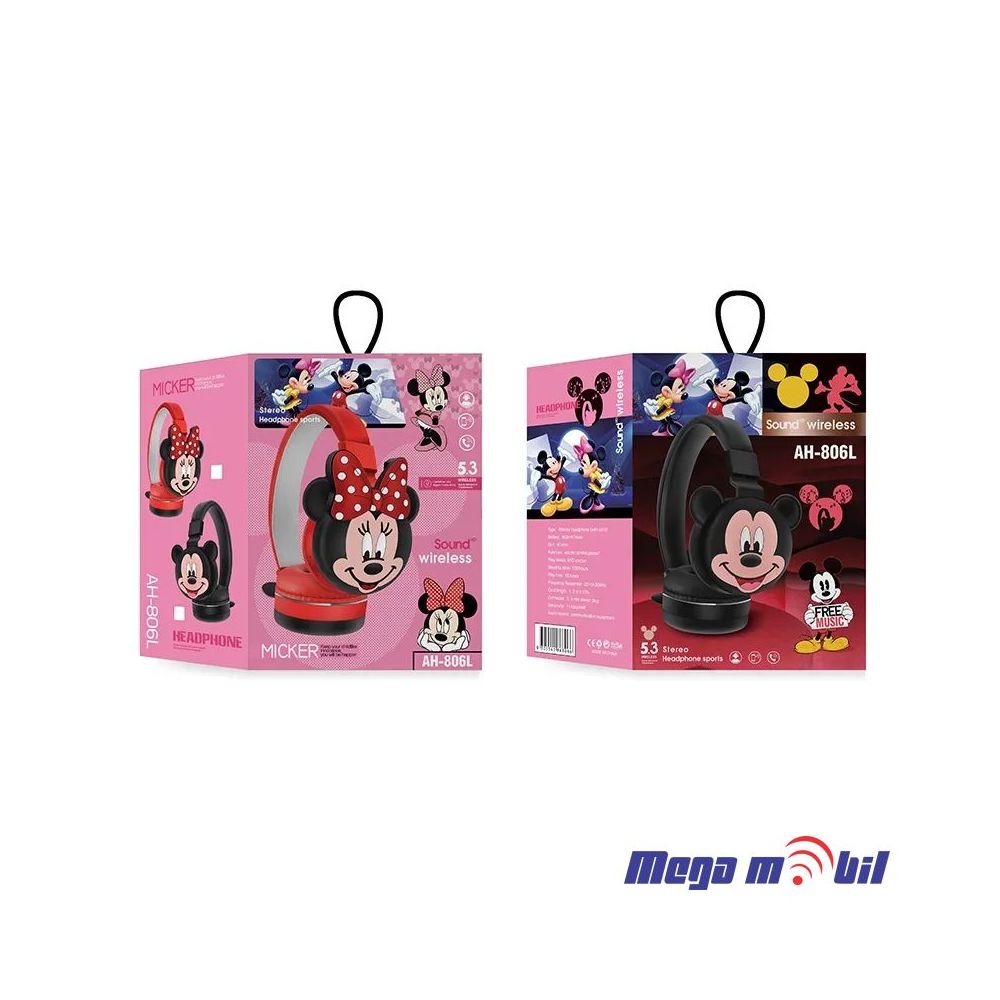 Slusalki Bluetooth Mickey AH-806L black.