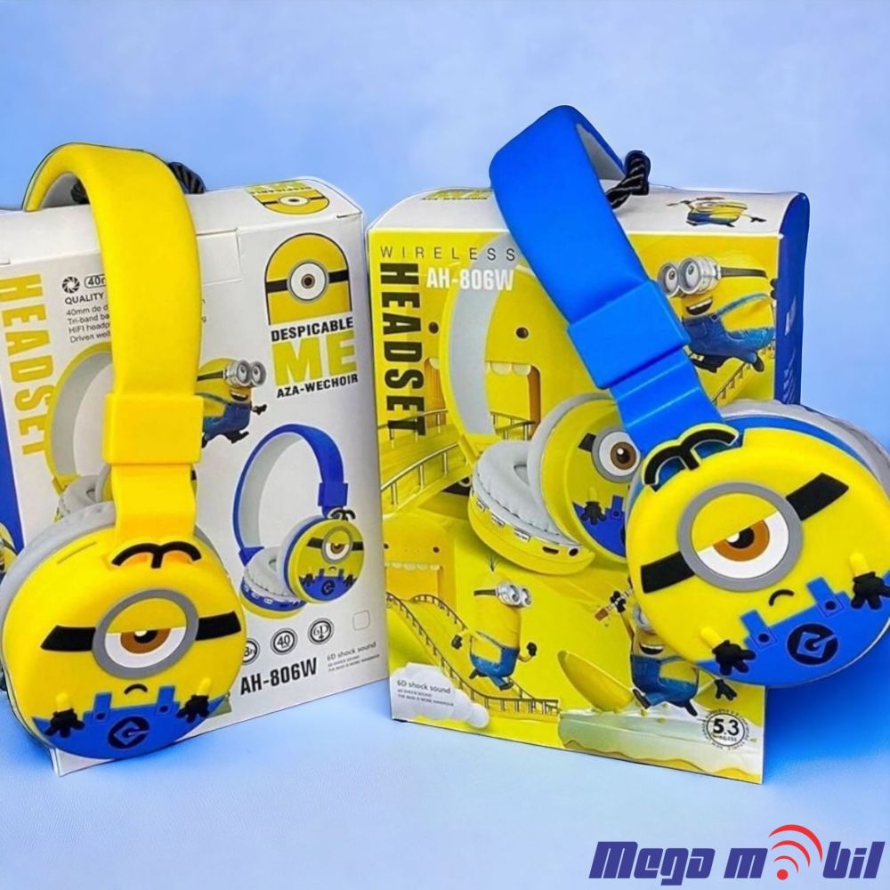 Slusalki Bluetooth Minions AH-806W yellow