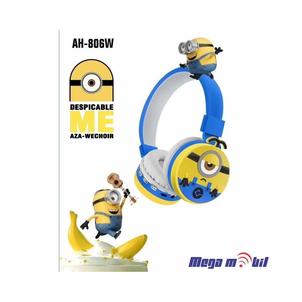 Slusalki Bluetooth Minions AH-806W blue.