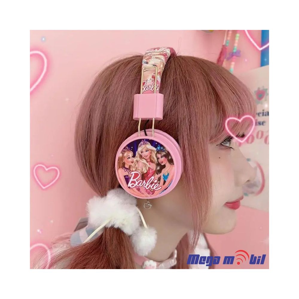 Slusalki Bluetooth Barbie AH-906C pink.