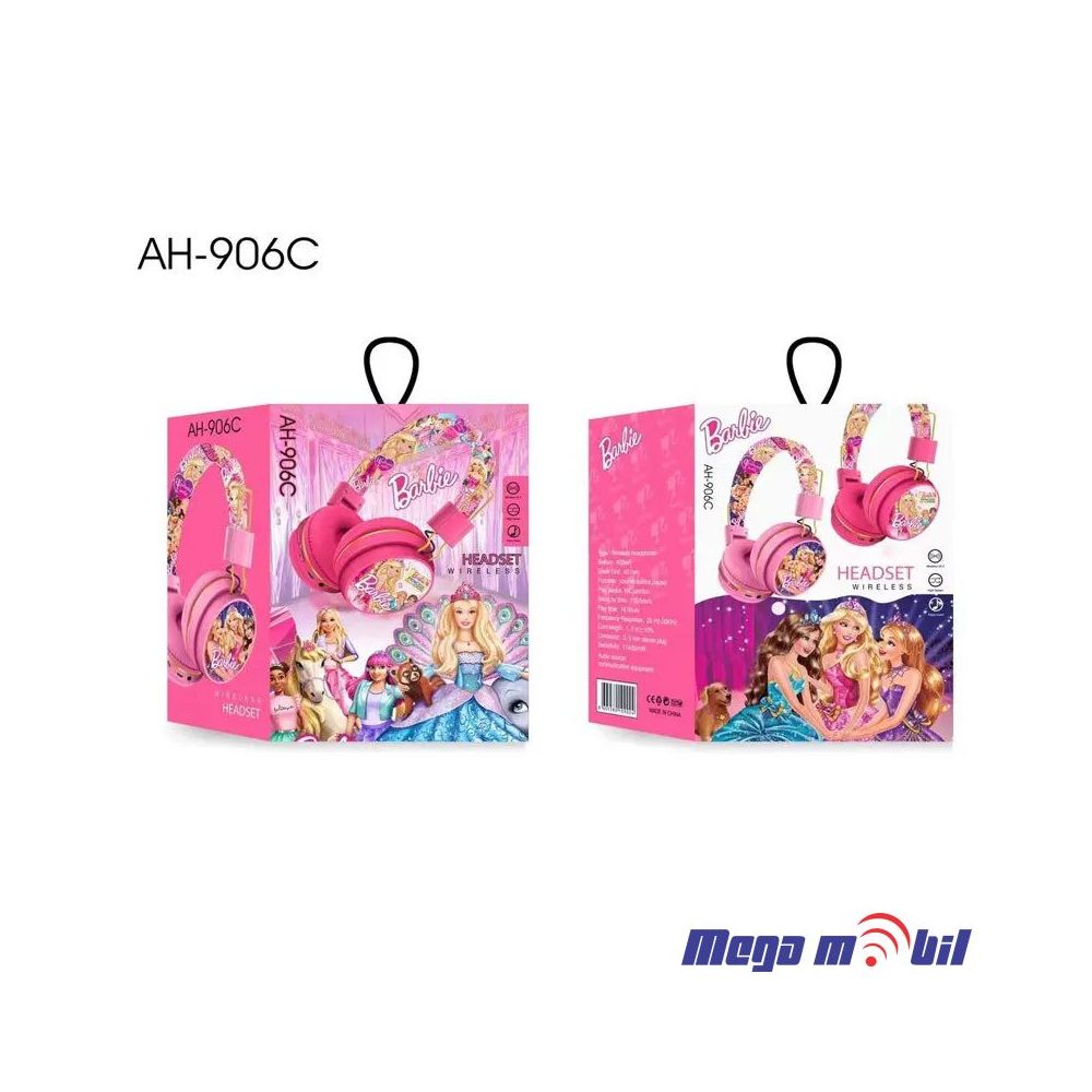 Slusalki Bluetooth Barbie AH-906C pink.