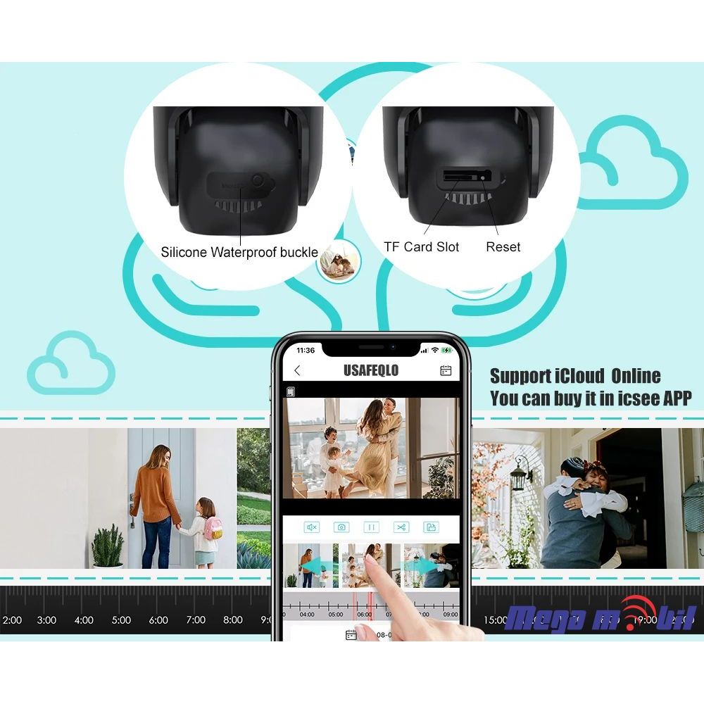 Kamera IP P11 6MP Outdoor WiFi 6 Megapixel PTZ 