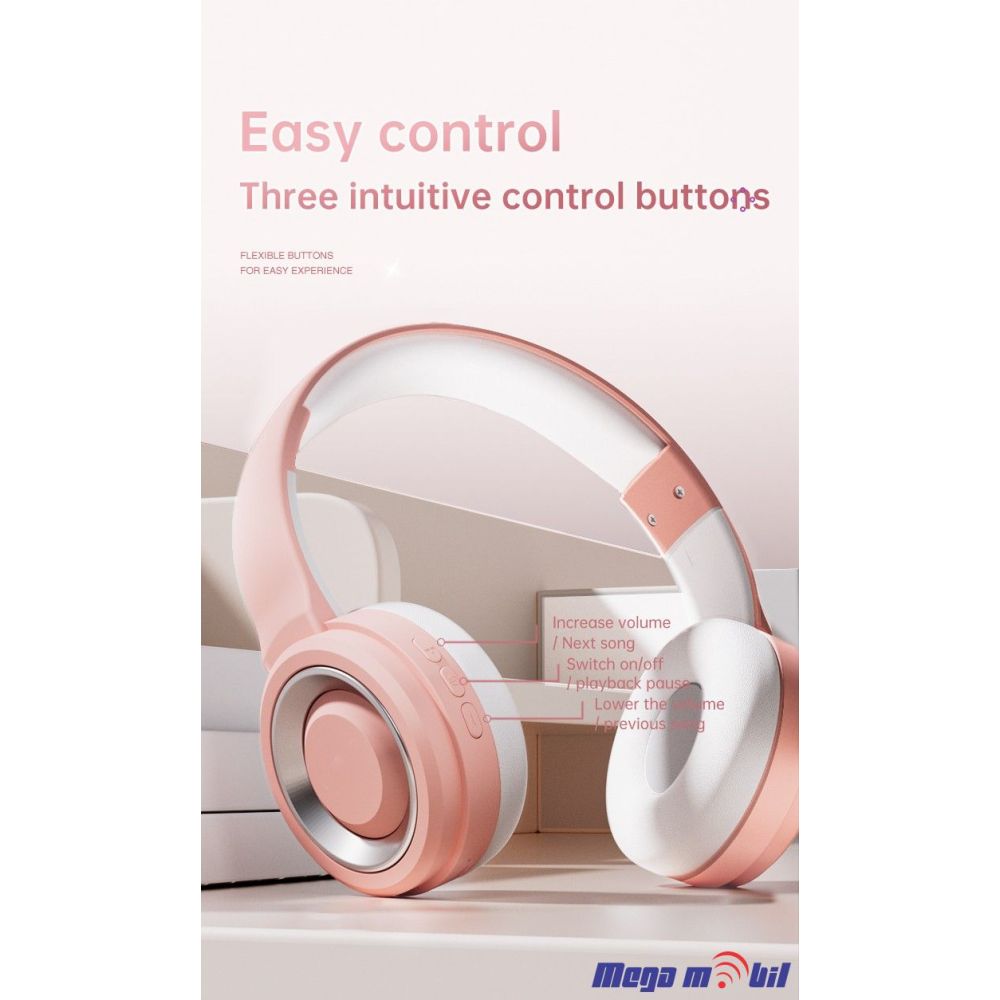 Slusalki Bluetooth YBY-06251 light brown.