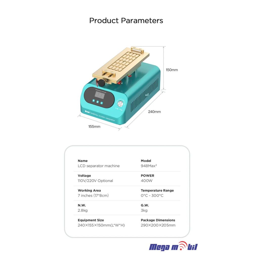 Separator za LCD Rotiracki so 2 pumpi 948 Max.