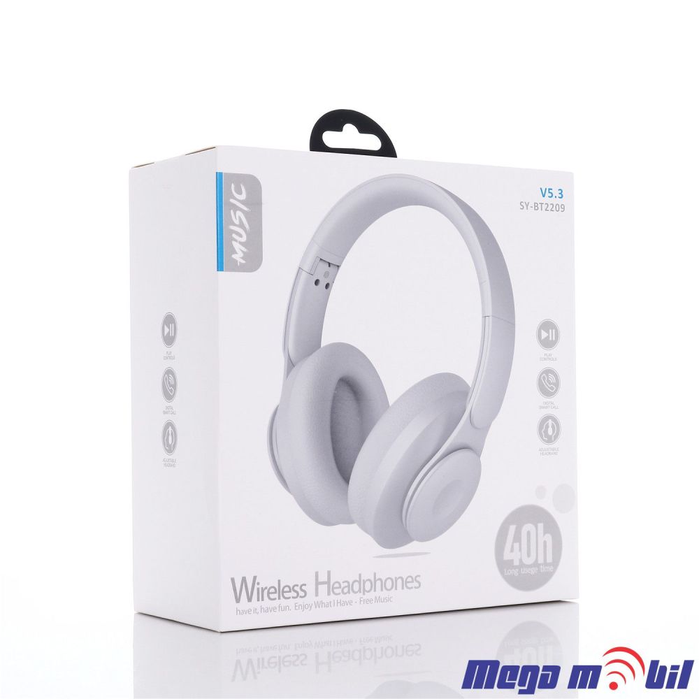Slusalki Bluetooth SY-BT2209 light grey
