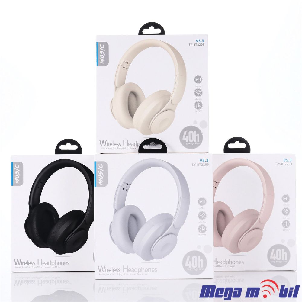 Slusalki Bluetooth SY-BT2209 light grey