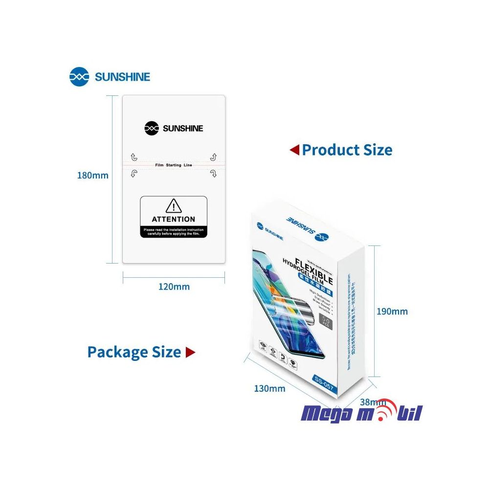 Hidrogel screen protector Sunshine SS-057 HD Flexible 